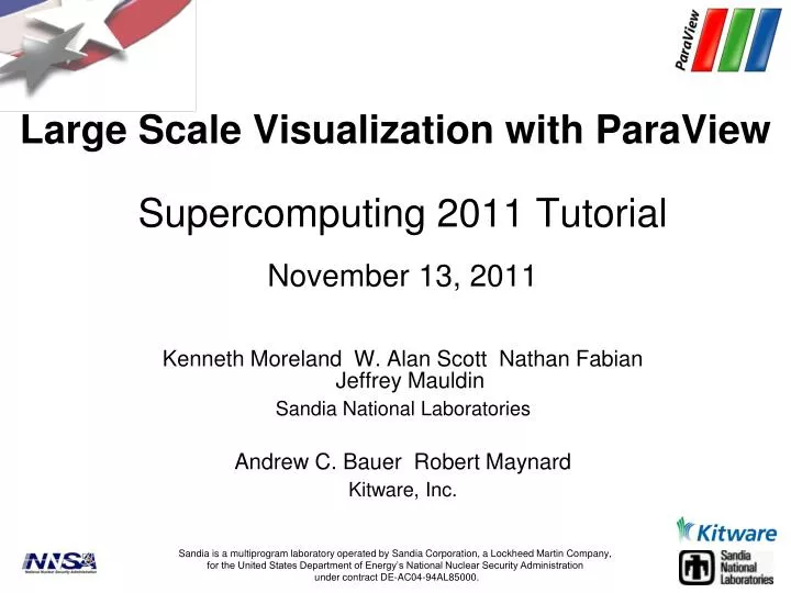 large scale visualization with paraview