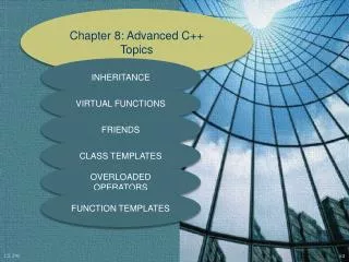 Chapter 8: Advanced C++ Topics