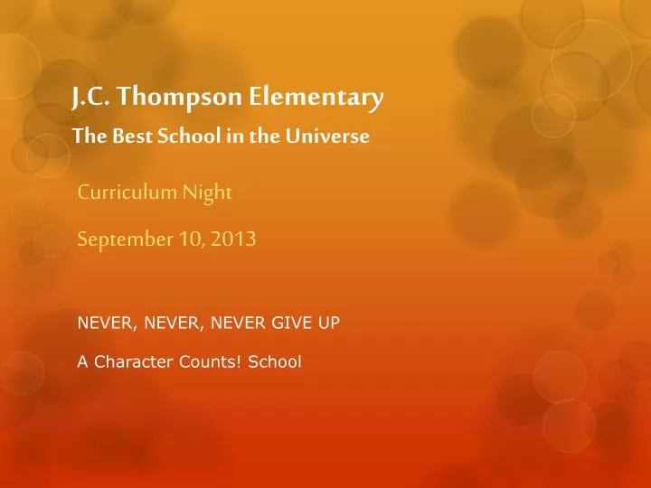 j c thompson elementary the best s chool in the universe
