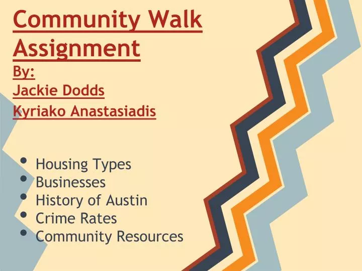 community walk assignment by jackie dodds kyriako anastasiadis