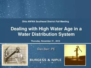 Dealing with High Water Age in a Water Distribution System