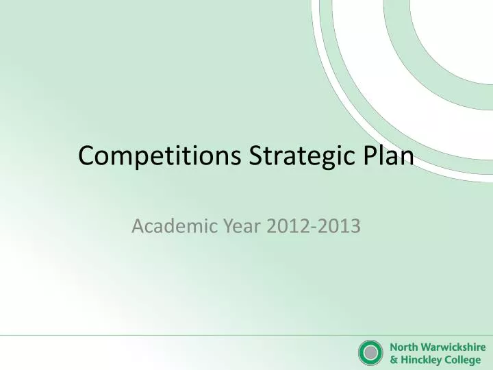 competitions strategic plan