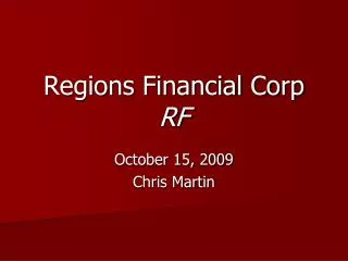 Regions Financial Corp RF