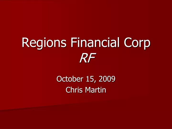 regions financial corp rf