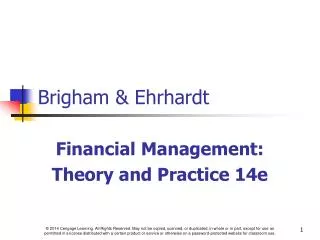 Brigham &amp; Ehrhardt