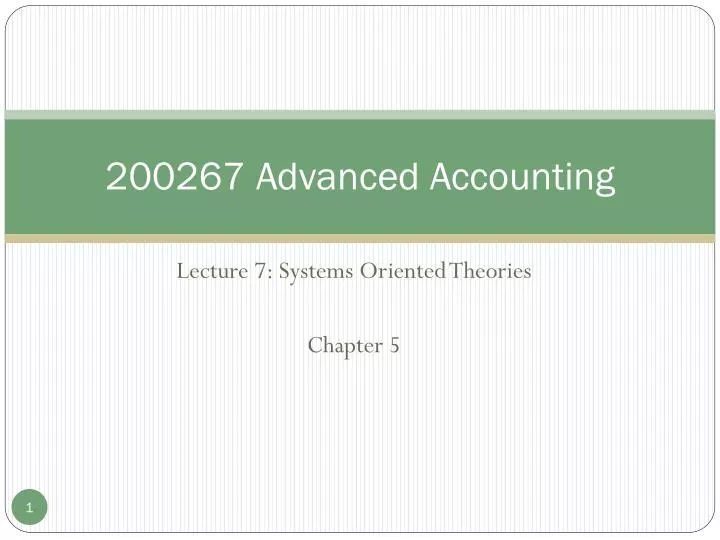 200267 advanced accounting