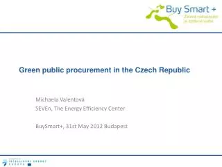 Green public procurement in the Czech Republic