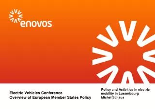 Electric Vehicles Conference Overview of European Member States Policy