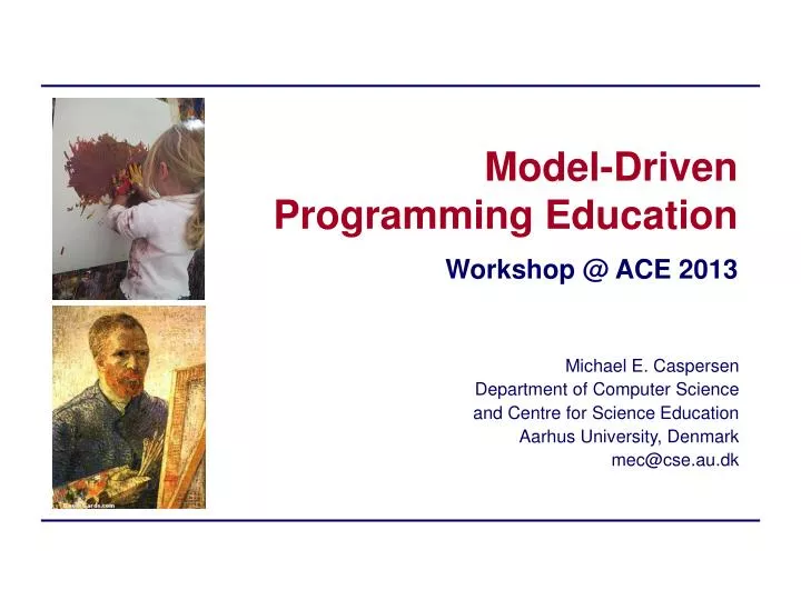 model driven programming education