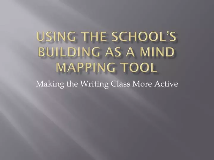 using the school s building as a mind mapping tool