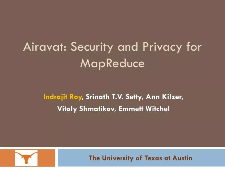 airavat security and privacy for mapreduce