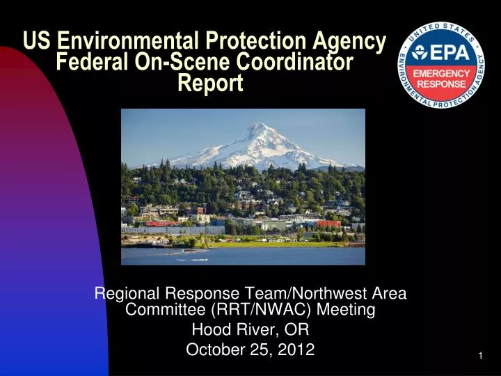 us environmental protection agency federal on scene coordinator report