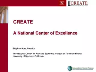 CREATE A National Center of Excellence