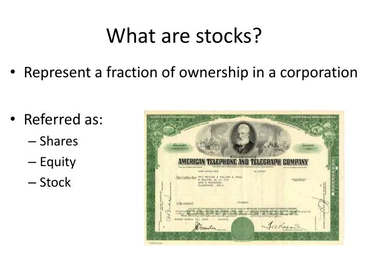 what are stocks