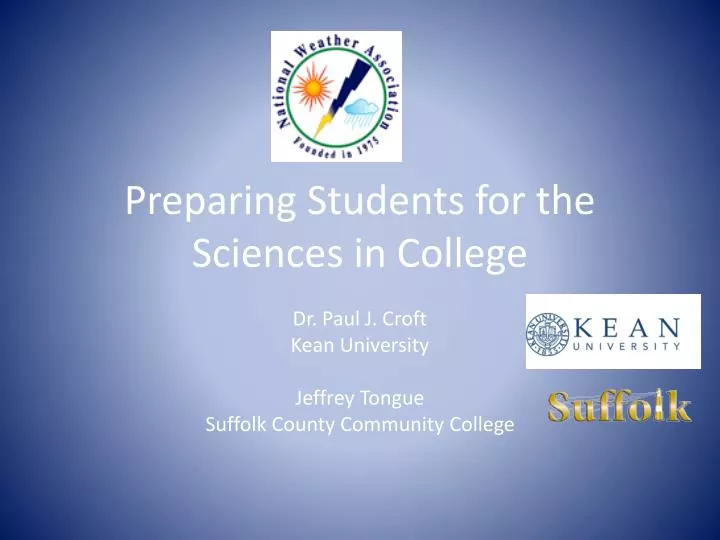 preparing students for the sciences in college