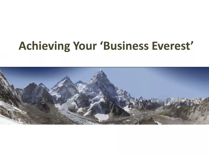 achieving your business everest