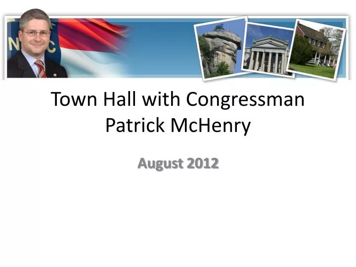 town hall with congressman patrick mchenry
