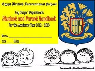 Key Stage 1 Department Student and Parent Handbook