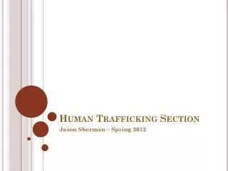 Human Trafficking Section