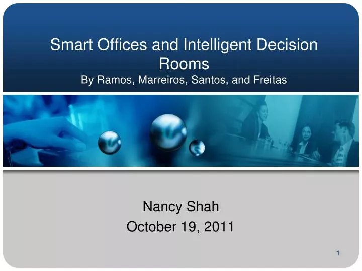 smart offices and intelligent decision rooms by ramos marreiros santos and freitas