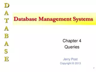 Database Management Systems