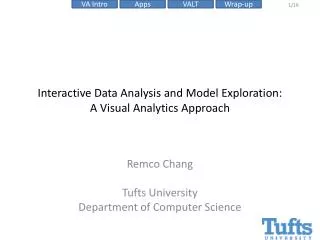 Interactive Data Analysis and Model Exploration: A Visual Analytics Approach