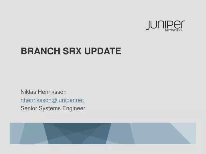 branch srx update