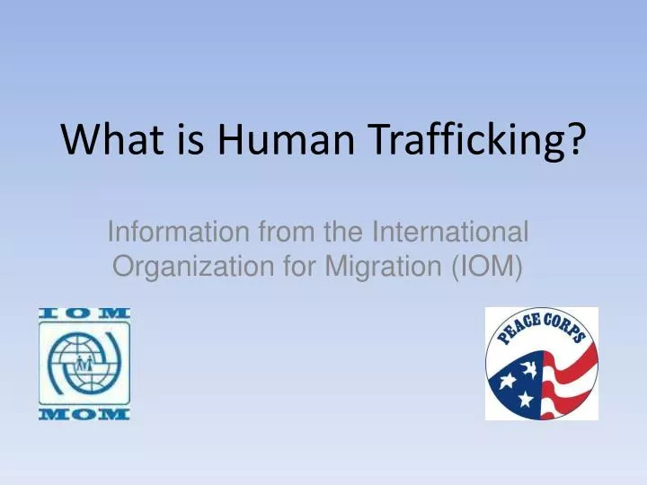 what is human trafficking