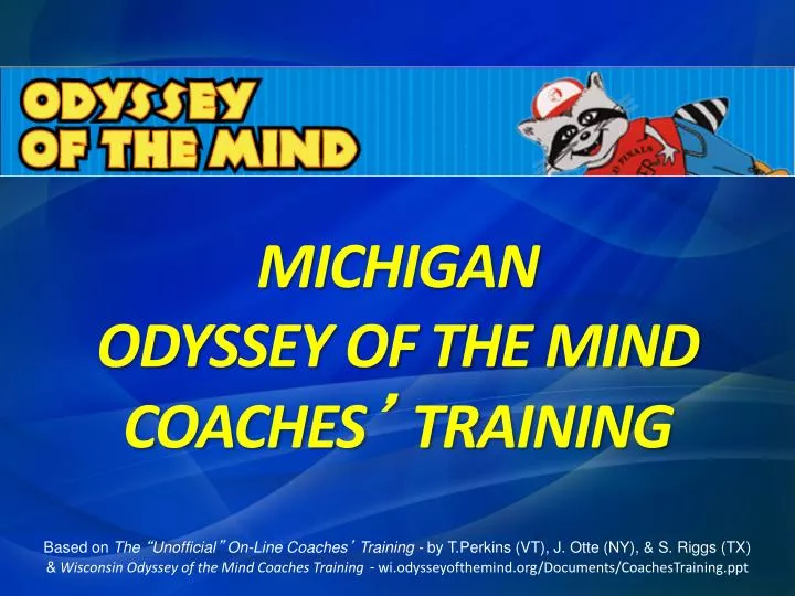 michigan odyssey of the mind coaches training