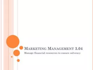 Marketing Management 3.04