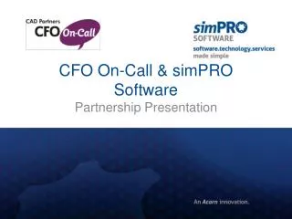 CFO On-Call &amp; simPRO Software