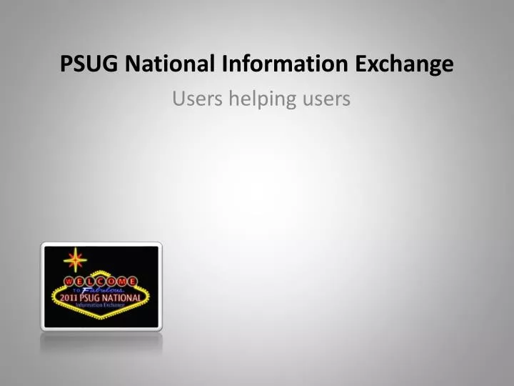 psug national information exchange