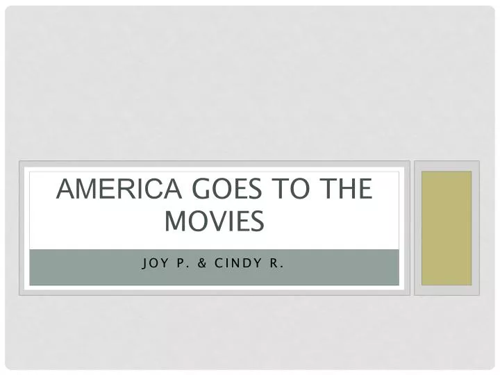 america goes to the movies