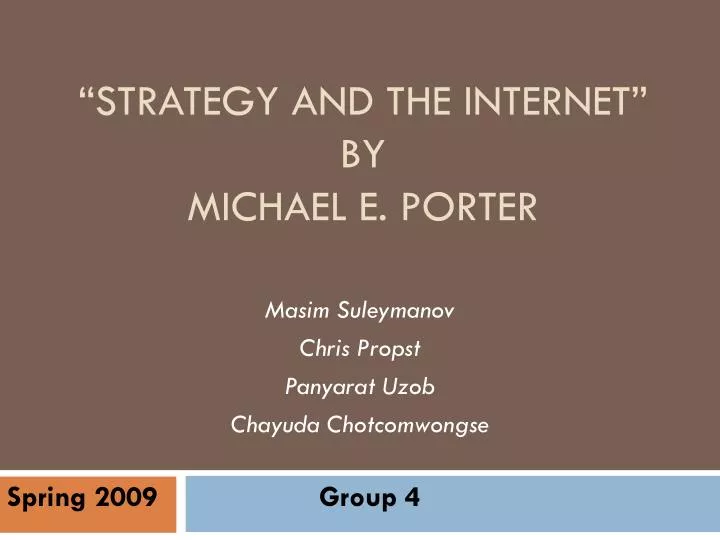 strategy and the internet by michael e porter