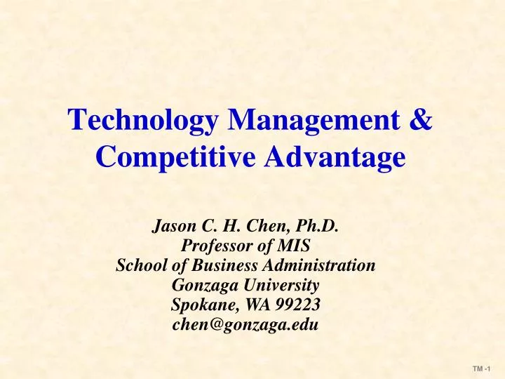 technology management competitive advantage
