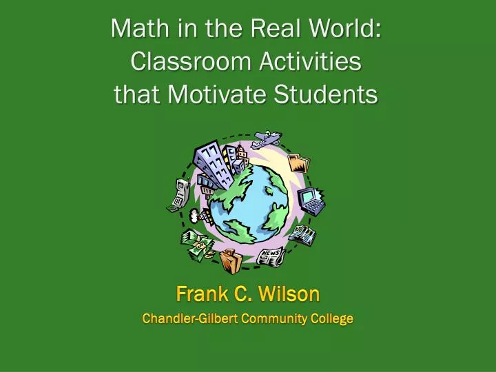 math in the real world classroom activities that motivate students