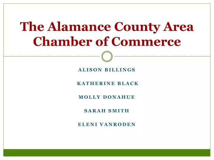 the alamance county area chamber of commerce