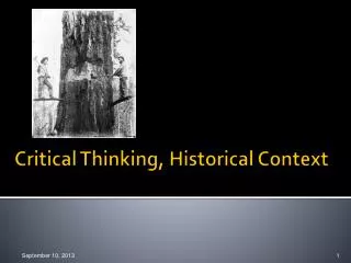Critical Thinking, Historical Context
