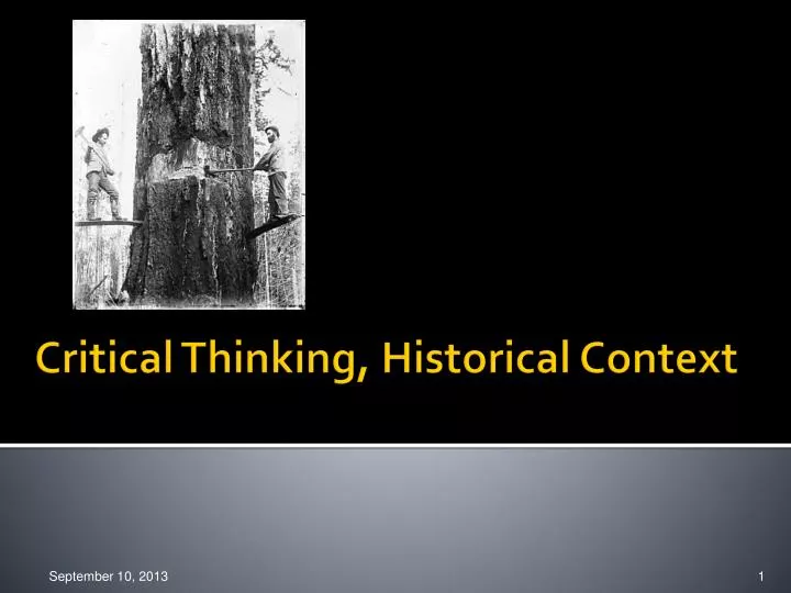 critical thinking historical context