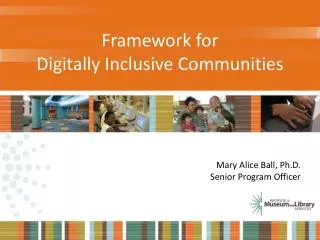 Framework for Digitally Inclusive Communities