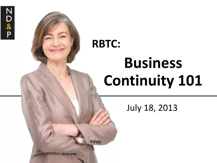 rbtc business continuity 101