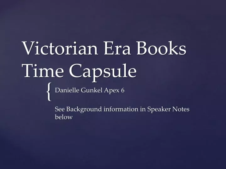 victorian era books time capsule