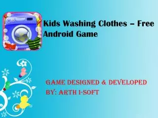 Kids Washing Clothes - Free Android Game
