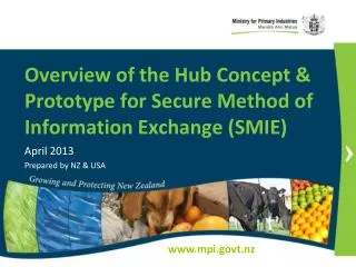 Overview of the Hub Concept &amp; Prototype for Secure Method of Information Exchange (SMIE)