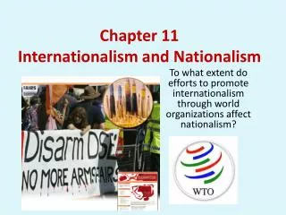 Chapter 11 Internationalism and Nationalism