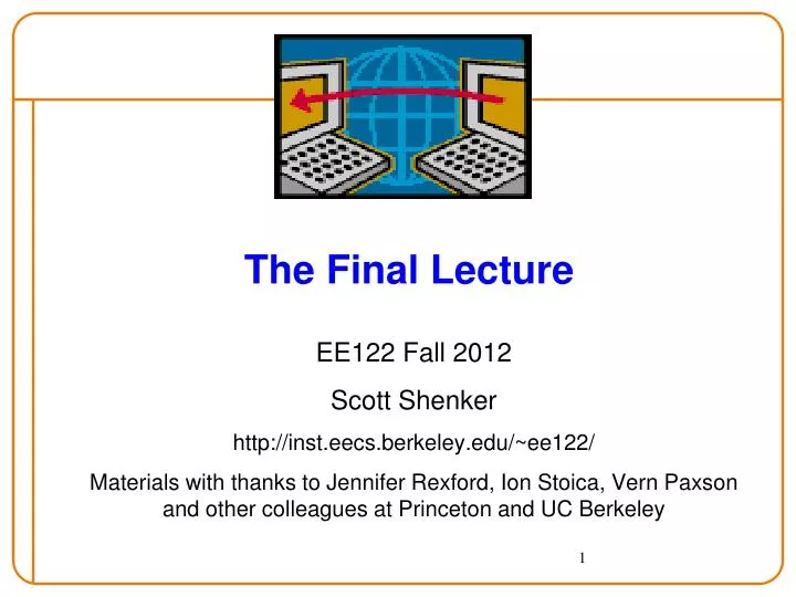 the final lecture