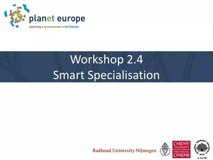 workshop 2 4 smart specialisation
