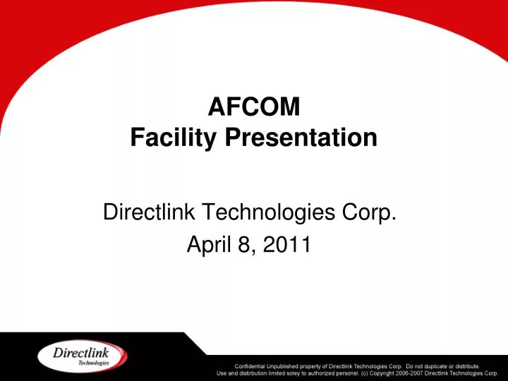 afcom facility presentation