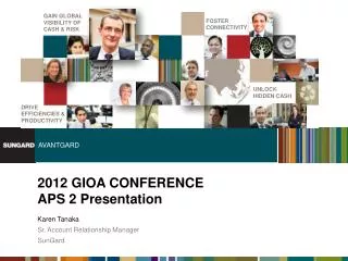 2012 GIOA CONFERENCE APS 2 Presentation
