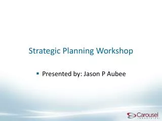 Strategic Planning Workshop